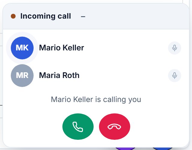 Toscana Meet - incoming call